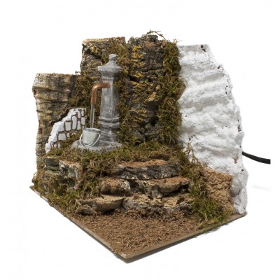 Fontana con Secchio 20x14x18 cm per Presepe - RR11512
