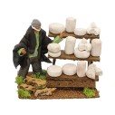 Personaggi per Presepe Statuina in Terracotta Banchetto Formaggi 79152