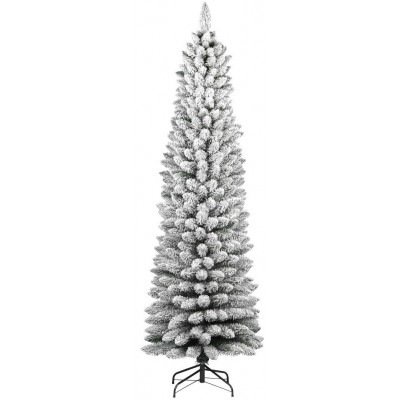 Albero di Natale SLIM Innevato 180 cm SILVESTRE Floccato Salvaspazio