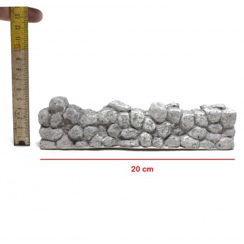 Muretto Dritto con Pietre 20 cm per Presepe 11429