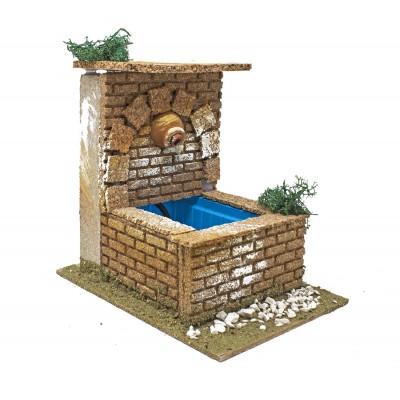 Fontana con Brocca 14 x 19 cm per Presepe con Motorino per Acqua