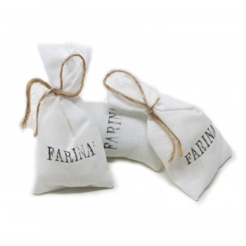 Set 3 Sacchi di Farina in Tessuto Miniature per Presepe