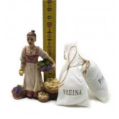 Set 3 Sacchi di Farina in Tessuto Miniature per Presepe