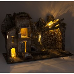 Paesaggio Presepe 50 x 26 x 35 cm Plastico Presepe con Luci