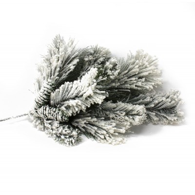 Rametto Innevato Glitter con Pigne 55 cm Addobbo Natalizio