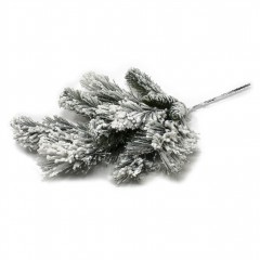 Rametto Innevato Glitter con Pigne 55 cm Addobbo Natalizio