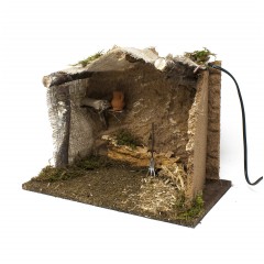 Capanna Vuota per Presepe con Luce 33x18x24 cm - 87444