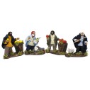 Statuine per presepe Statuine in terracotta Caltagirone 4 Pastori 10 cm - 79142