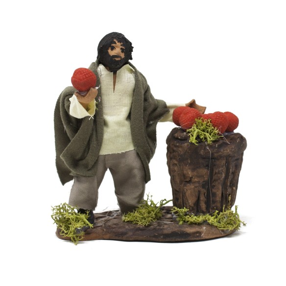 Statuine per presepe Statuine in terracotta Caltagirone 4 Pastori 10 cm - 79142