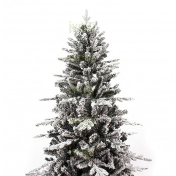 Albero di Natale ELEGANT con neve 210 cm Albero Innevato con Rami in PE + PVC