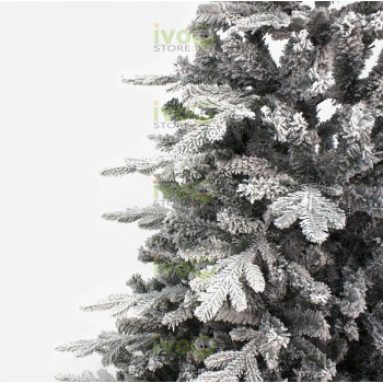 Albero di Natale ELEGANT con neve 210 cm Albero Innevato con Rami in PE + PVC
