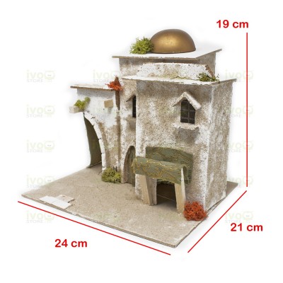 Casetta Araba per Presepe 24x21x19 cm