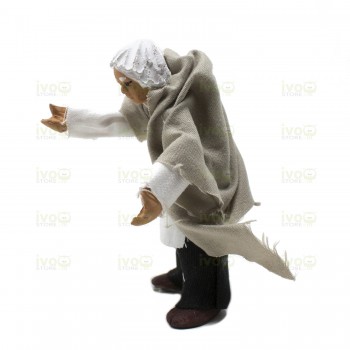 Statuina per Presepe Snodo braccia per Movimento attivo in Terracotta 10 cm