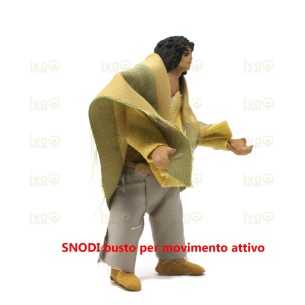 Statuina 12 cm in Terracotta per Presepe con Snodo busto Movimento attivo
