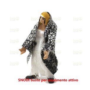 Statuina in Terracotta per Presepe Movimento attivo con Snodo busto 12 cm