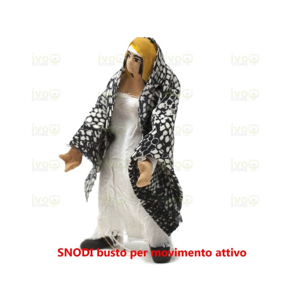 Statuina in Terracotta per Presepe Movimento attivo con Snodo busto 12 cm