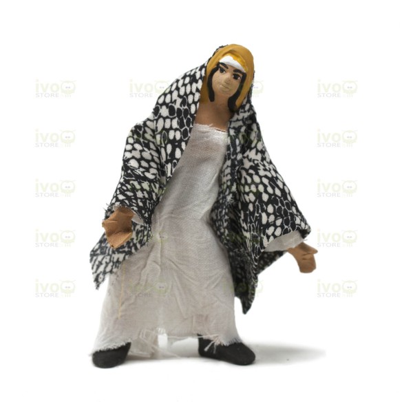 Statuina in Terracotta per Presepe Movimento attivo con Snodo busto 12 cm