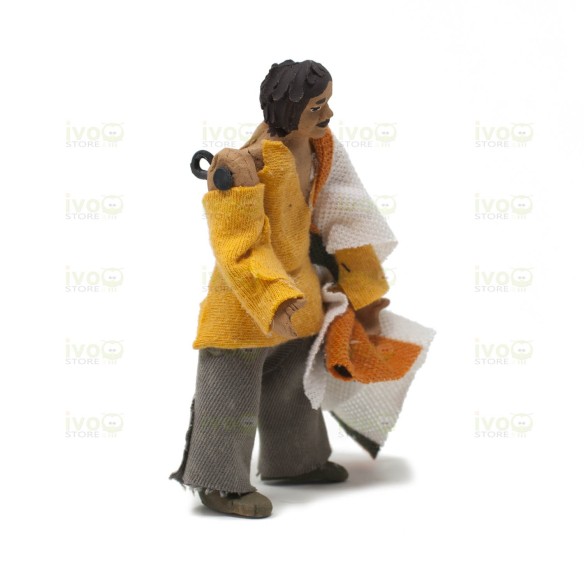 Statuina per Presepe Snodo braccio per Movimento attivo in Terracotta 12 cm