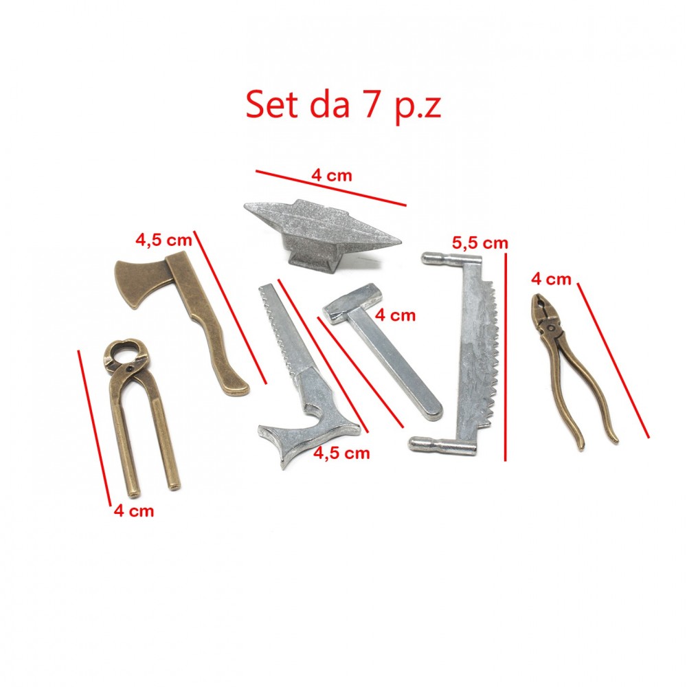 Set Attrezzi da lavoro Fabbro Miniatura per Presepe 86260 - IVOSTORE