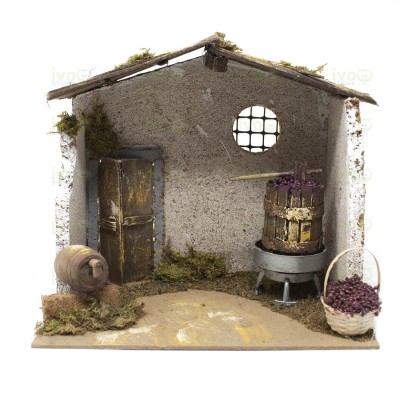 Bottega Osteria per Presepe 20 x 14 x 18 cm