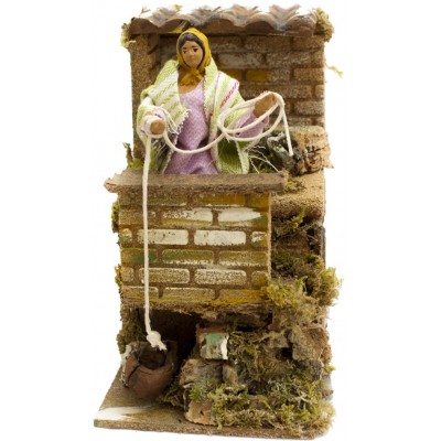 Pastore per Presepe in Movimento 14x9 cm Donna al Balcone 79029