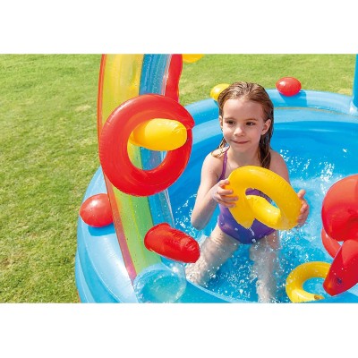 Gioco Gonfiabile da Giardino per Bambini Play Center con Scivolo INTEX 57453