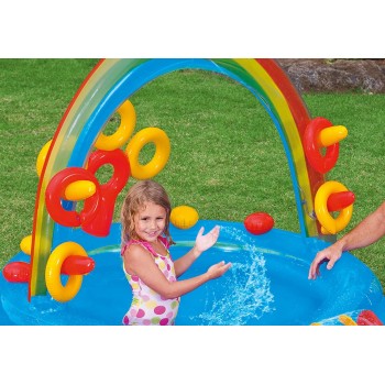 Gioco Gonfiabile da Giardino per Bambini Play Center con Scivolo INTEX 57453