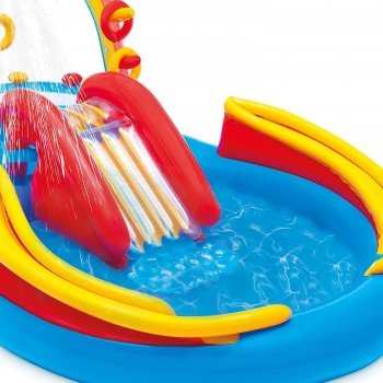 Gioco Gonfiabile da Giardino per Bambini Play Center con Scivolo INTEX 57453