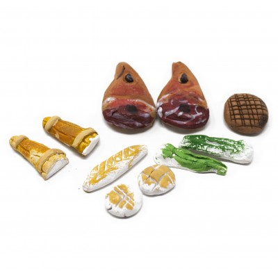 Alimenti in Terracotta Miniatura per Presepe Set 10 Pezzi - CM7