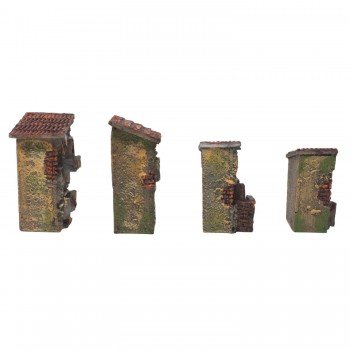 4 Casette per Presepe in Resina 9,5x4,5 cm C3063
