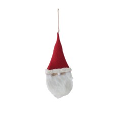 Faccia Babbo Natale 57 cm con Cappello Rosso e Naso che si Illumina - 51876