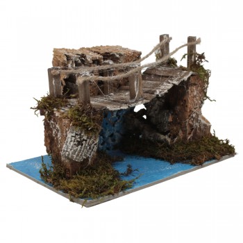 Ponte su Fiume per Presepe in Legno 20x14x10 cm - 85512