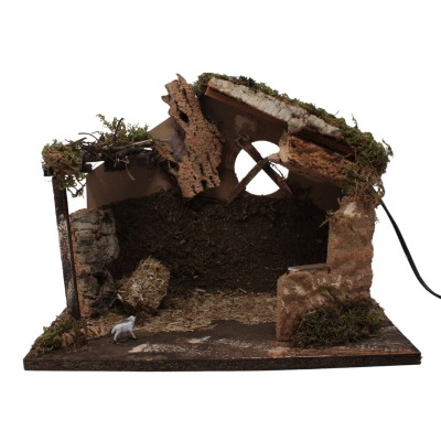 Capanna Vuota per Presepe con Luce 33x18x24 cm - 87443