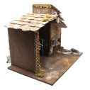 Capanna Vuota per Presepe con Luci e Forno con Lampada Fuoco 45 x 30 x H 36