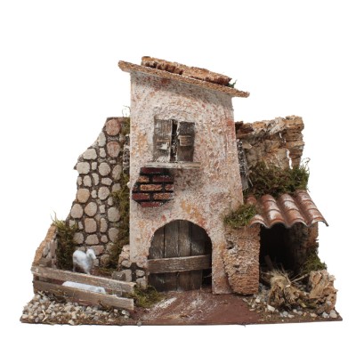 Casolare 28x15x24 cm. con Animali per Presepe - 11778