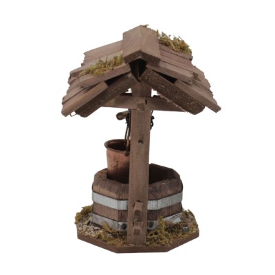 Pozzo in Legno 5,5x5,5x8,5 cm. Accessori Presepe - 11479