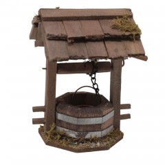 Pozzo in Legno 5,5x5,5x8,5 cm. Accessori Presepe - 11479