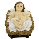 Gesù Bambino con Culla Statuetta Resina 8 cm - 42438