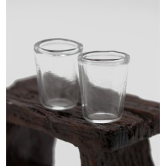 Bicchieri di Vetro per presepe Miniature da 15 mm