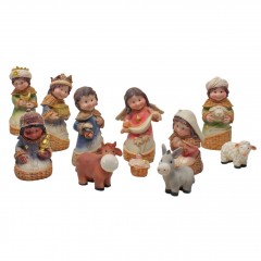 Natività in Resina 11 pezzi 11 cm Presepe - C3340