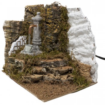 Fontana con Secchio 20x14x18 cm per Presepe - RR11512