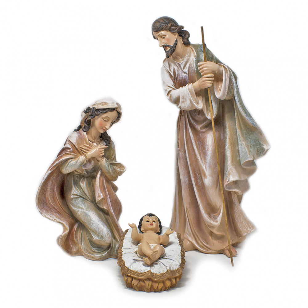 Natività in Resina da 46 cm Set 4 Pezzi per Presepe 11309