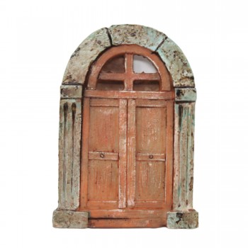Portone in Resina H 10 x 7 x 1,5 cm per Presepe - RR11842