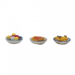 Piatti con Alimenti in Resina per Presepe Set 3 Pezzi - RR11825