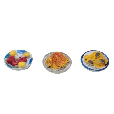 Piatti con Alimenti in Resina per Presepe Set 3 Pezzi - RR11825