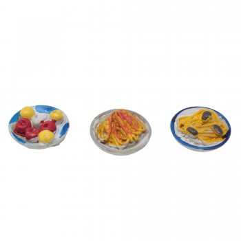 Piatti con Alimenti in Resina per Presepe Set 3 Pezzi - RR11825