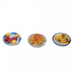 Piatti con Alimenti in Resina per Presepe Set 3 Pezzi - RR11825