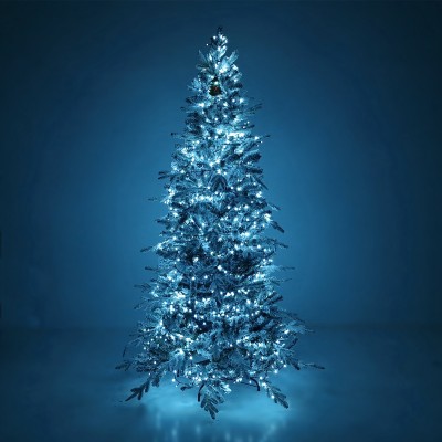 Albero di Natale Innevato 180 cm Elegant con 1000 Luci Led Bianco Freddo