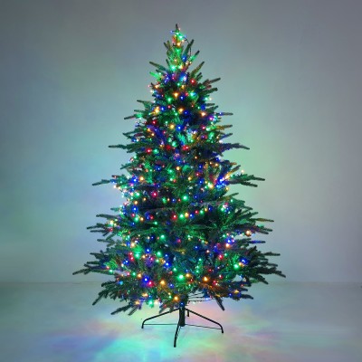 Albero di Natale Trentino 240 cm con Luci Multicolor