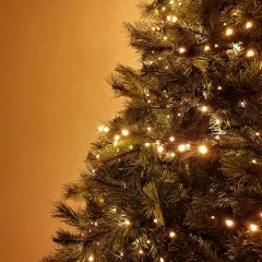 Albero di Natale Monte Rosa 210 cm con luci Bianco Caldo